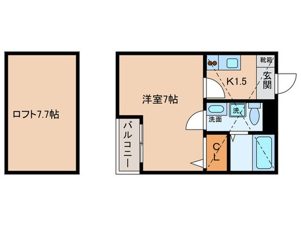 ビル－チェ並木Ａ棟の物件間取画像